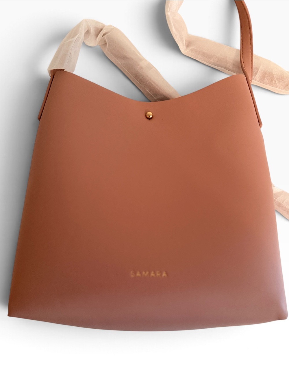 Samara Vegan Blush/Lilac Open Top Crossbody Bag
